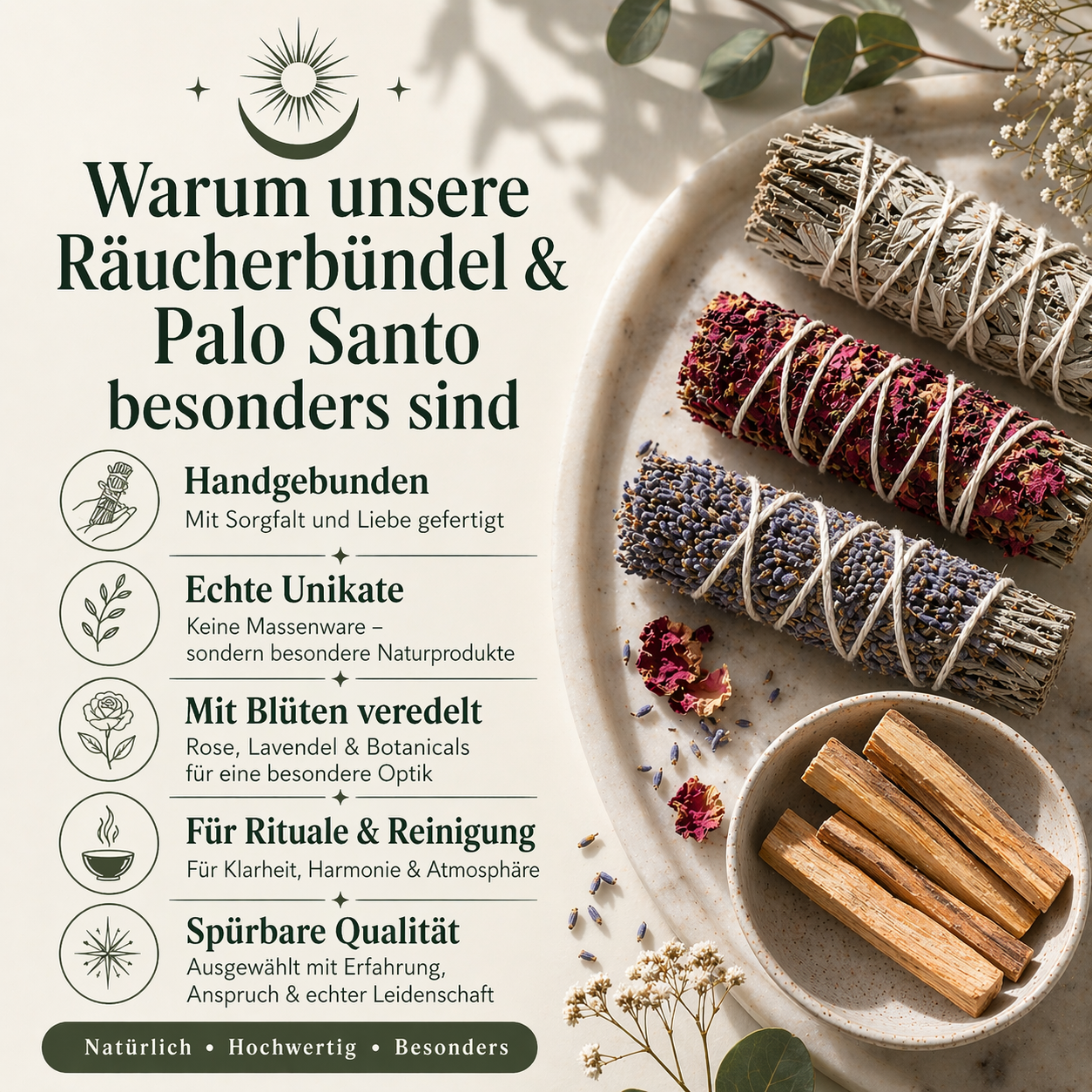 Salbei Palo Santo Räucherbündel | Hausreinigung & Harmonie
