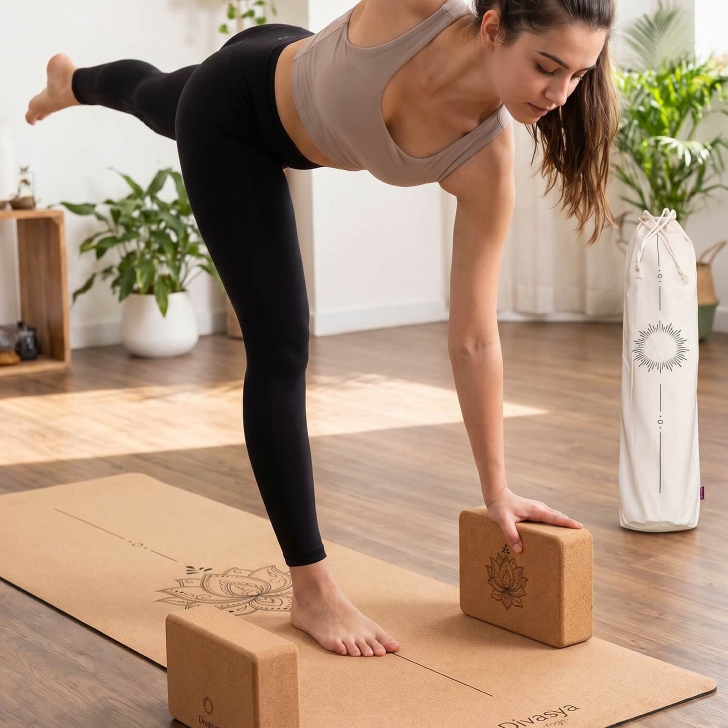 Yoga Block aus portugiesischem Kork | Yogablock für Halt & Ausrichtung