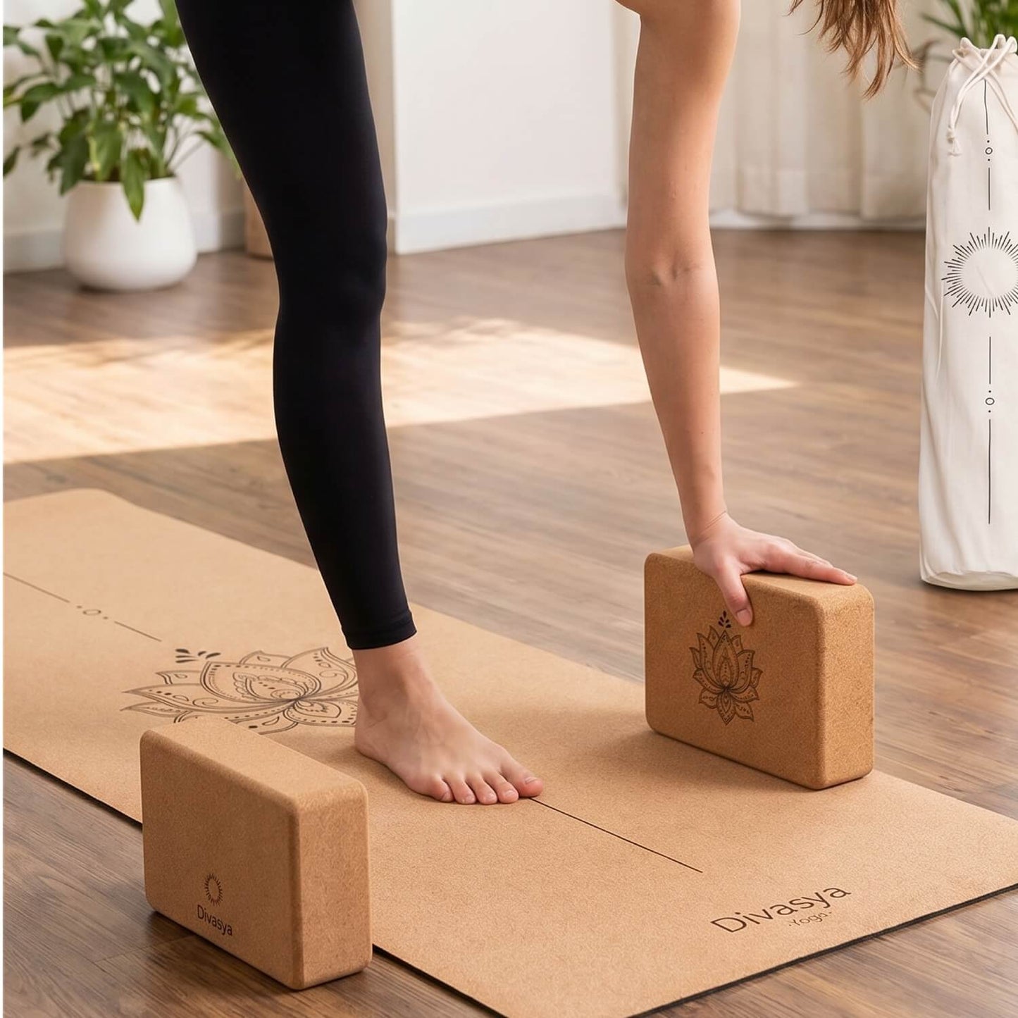 Yoga Block aus portugiesischem Kork | Yogablock für Halt & Ausrichtung