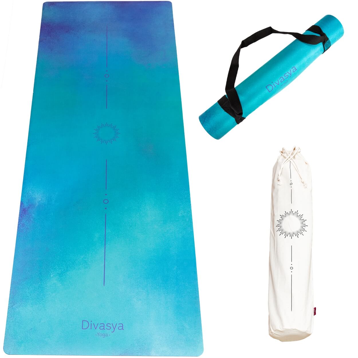Seitenansicht der Yogamatte mit 5 mm Naturkautschuk-Dämpfung