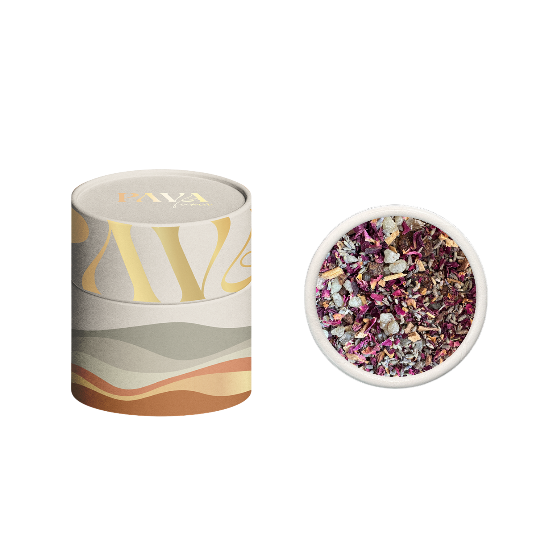 Yoga Flow Räuchermischung mit Weihrauch, Lavendel, Palo Santo und Rose von PAVA FUMA