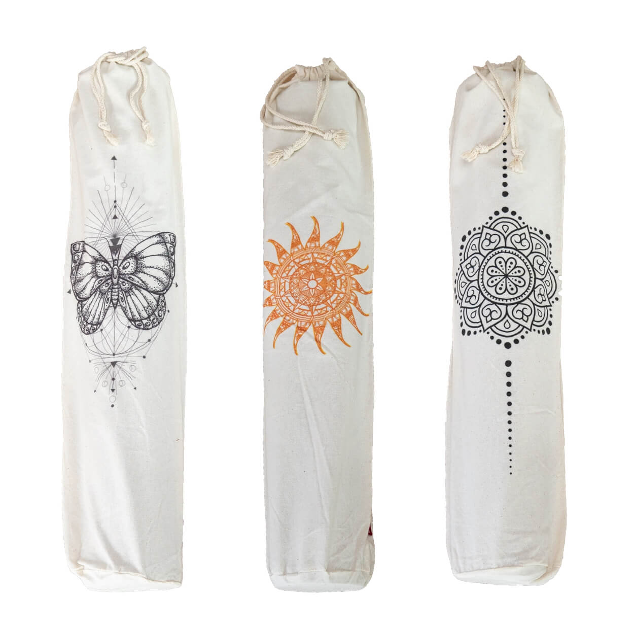 Rutschfeste Kork-Yogamatte mit Mandala und Tragegurt