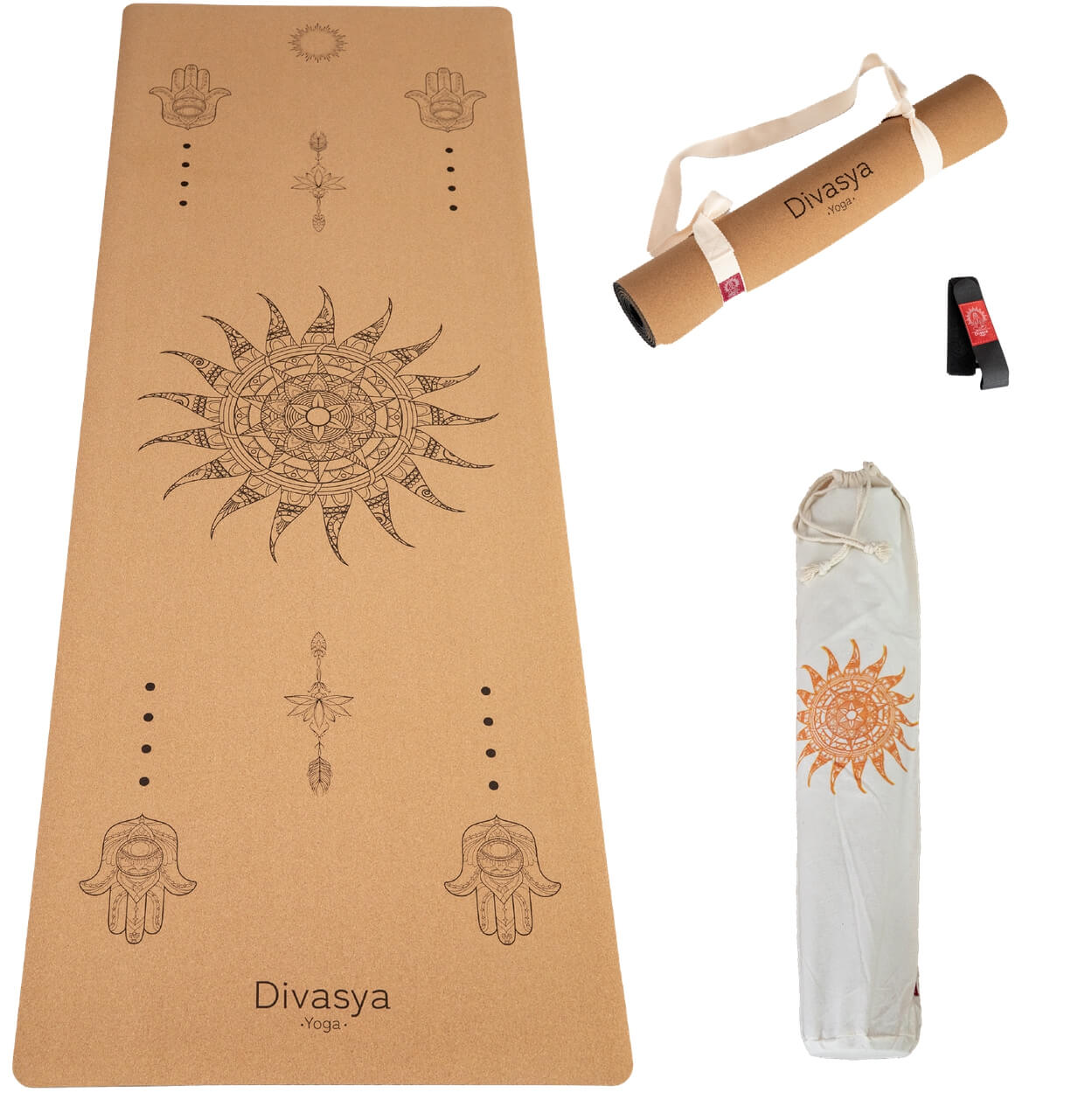 Yogamatte Kork mit Schutzhülle | Portugal-Kork & Naturkautschuk, 8 Designs