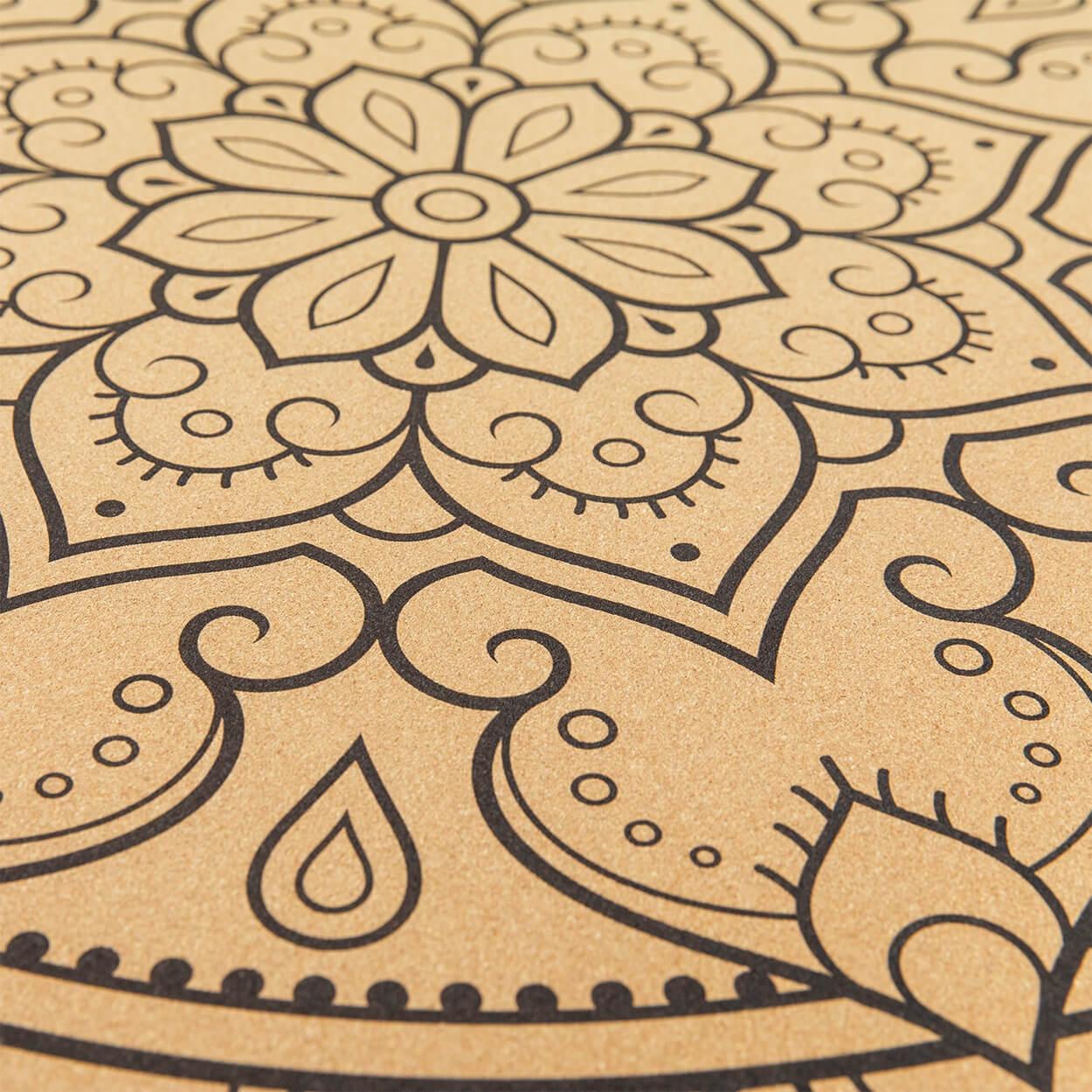 Kork-Yogamatte Mandala im Detail