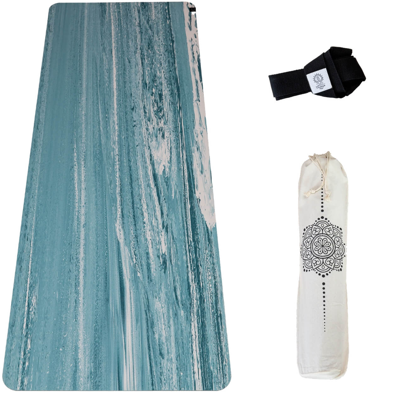 Yogamatte PURE aus reinem Naturkautschuk, 183 x 68 x 0,4 cm