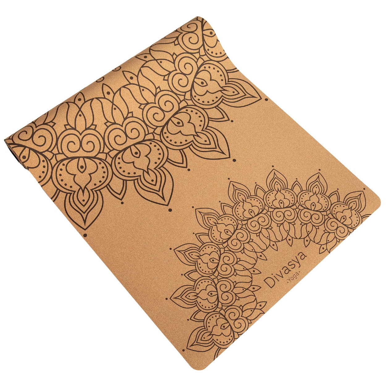 Kork-Yogamatte mit Mandala-Muster aus dem Starter Set