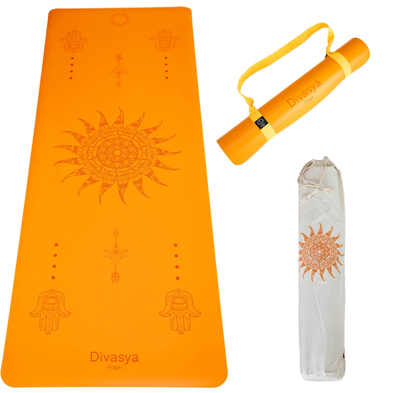 Nachhaltige Yogamatte aus Naturkautschuk mit Mandala-Design