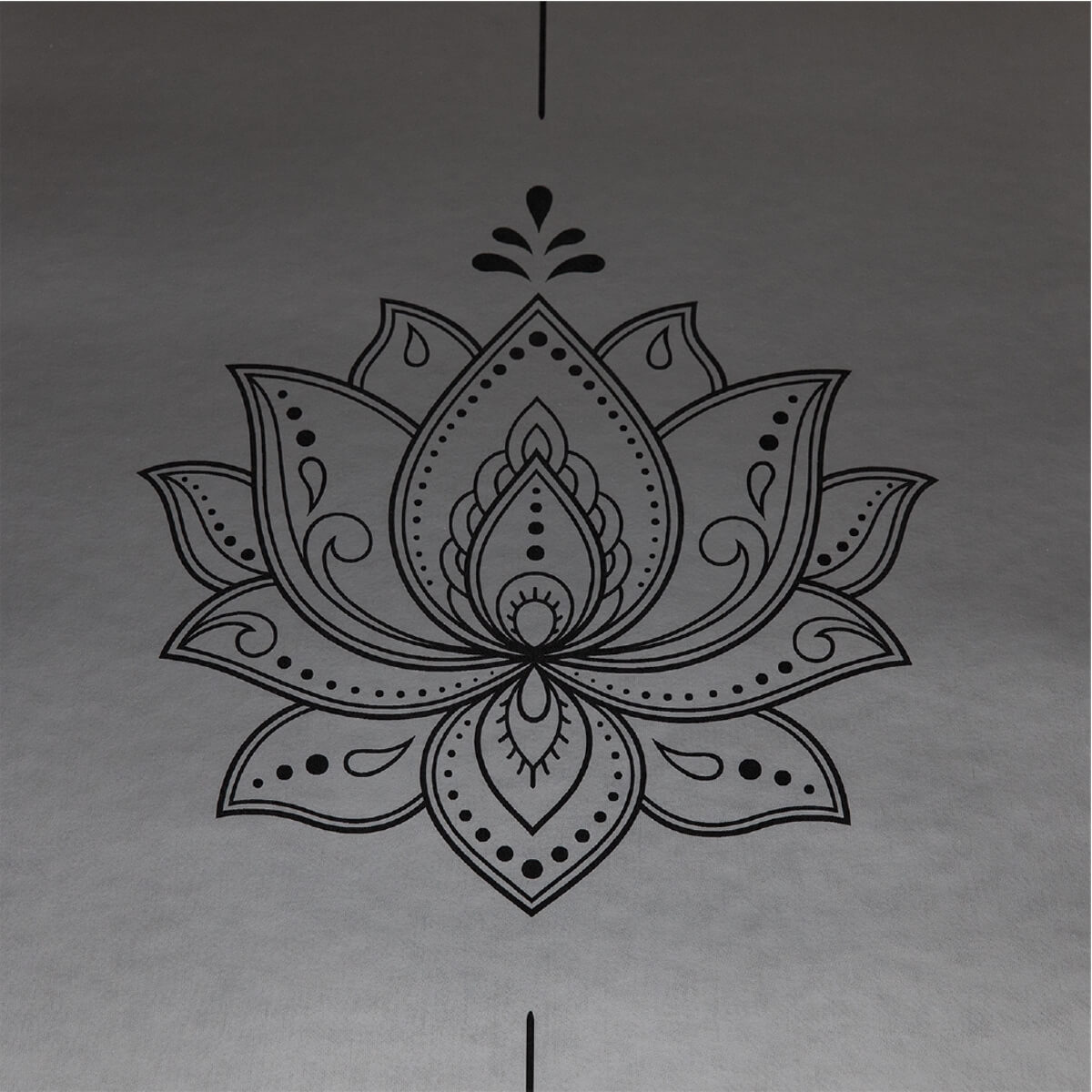 Yogamatte rutschfest im Design Black Lotus im Detail