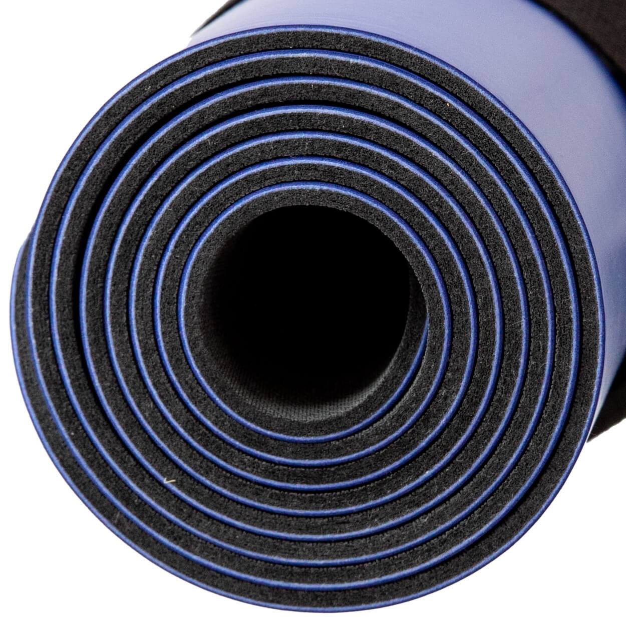 Yogamatte rutschfest in Blau mit Lebensbaum-Gravur