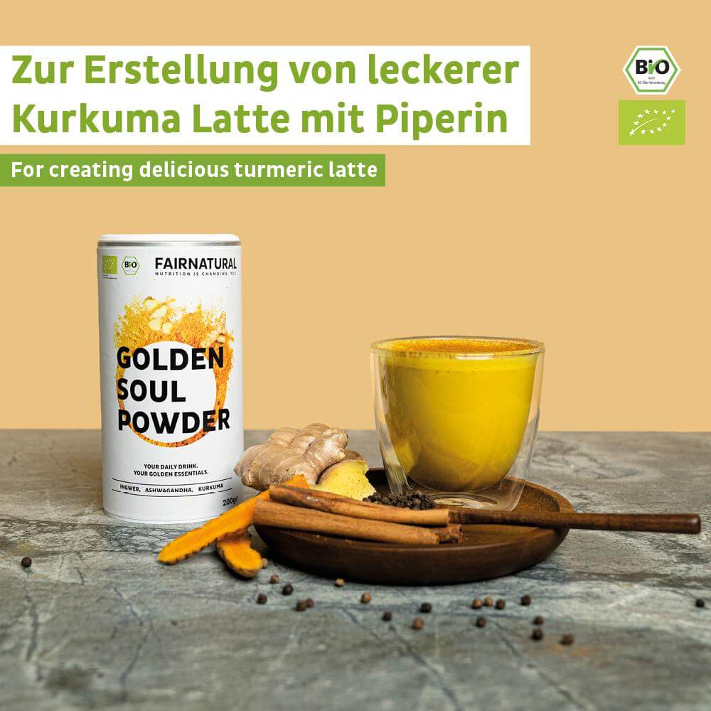 Fairnatural Bio Goldene Milch Pulver, Ansicht zur Anwendung