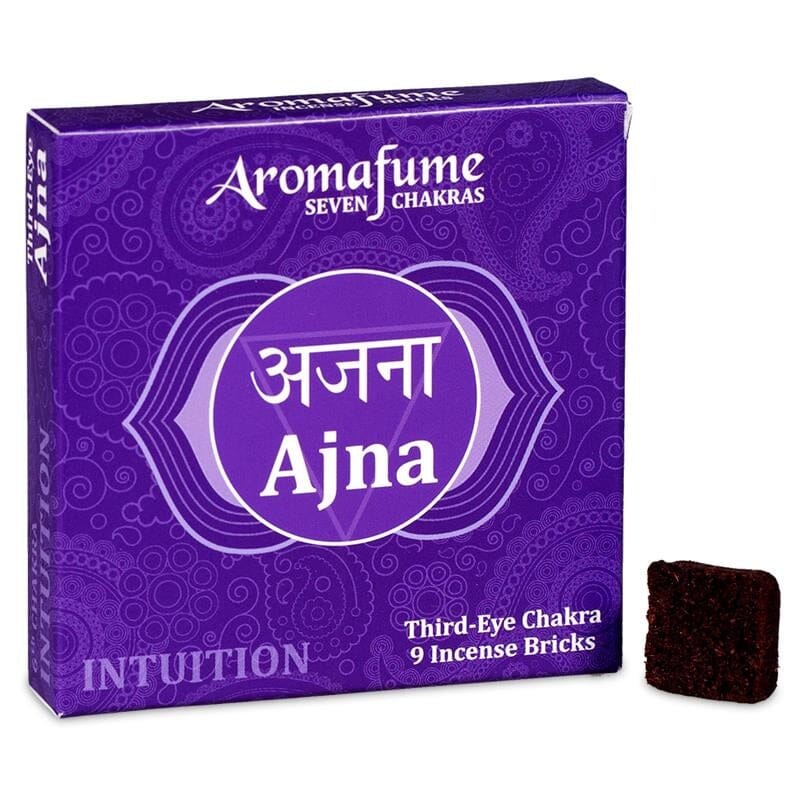 Rückseite der Verpackung der Aromafume Chakra-Weihrauchblöcke