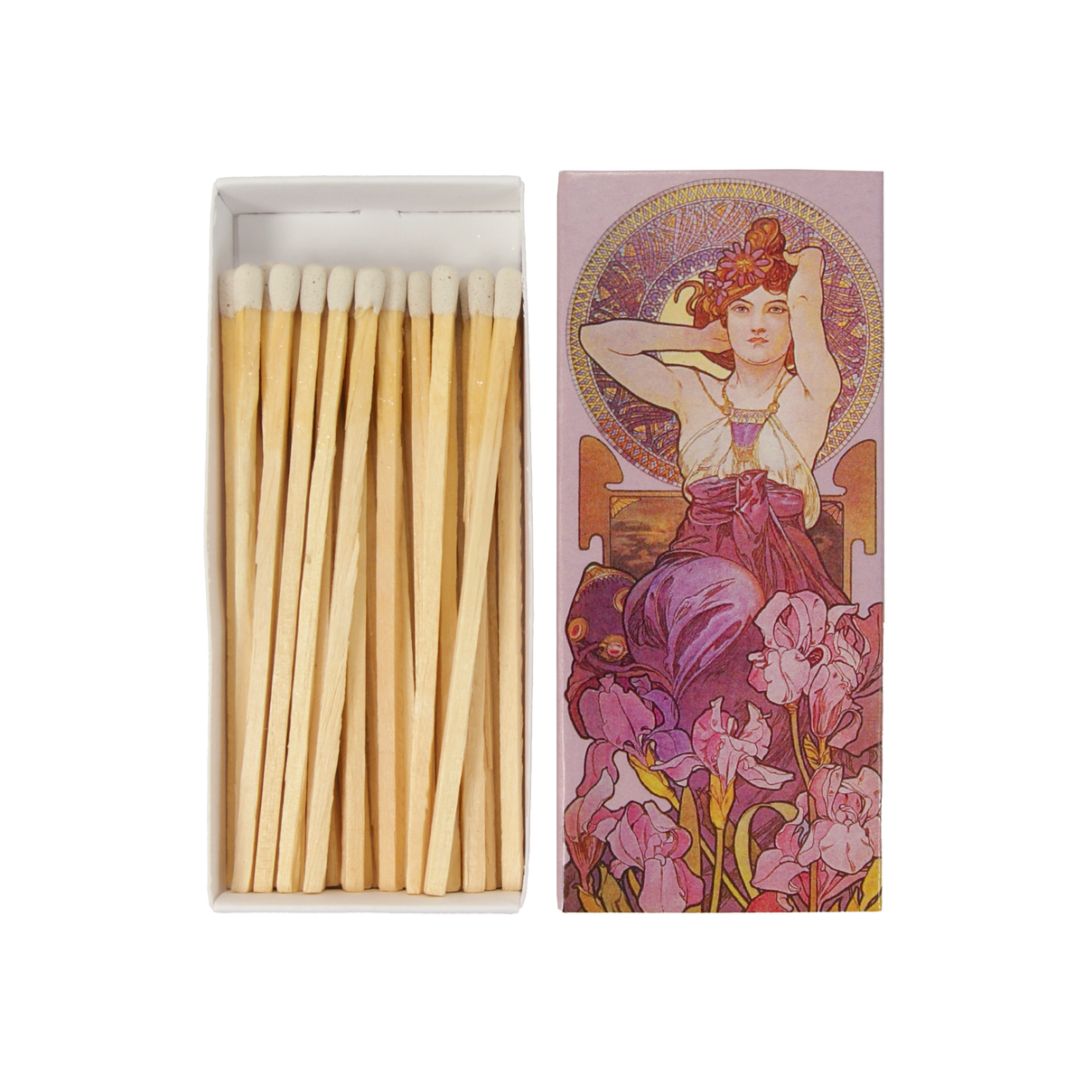 Schubladenschachtel aus Papier mit Jugendstil-Motiv, weitere Detailansicht
