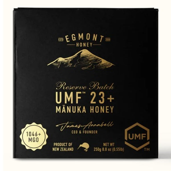 Schwarze Geschenkbox Egmont Reserve Batch UMF 23+ Manuka Honey