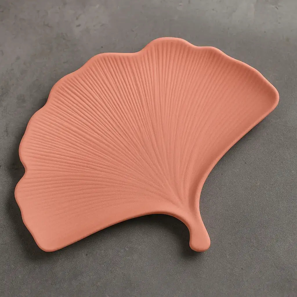 Ginkgoblatt Schmuckablage in der Draufsicht