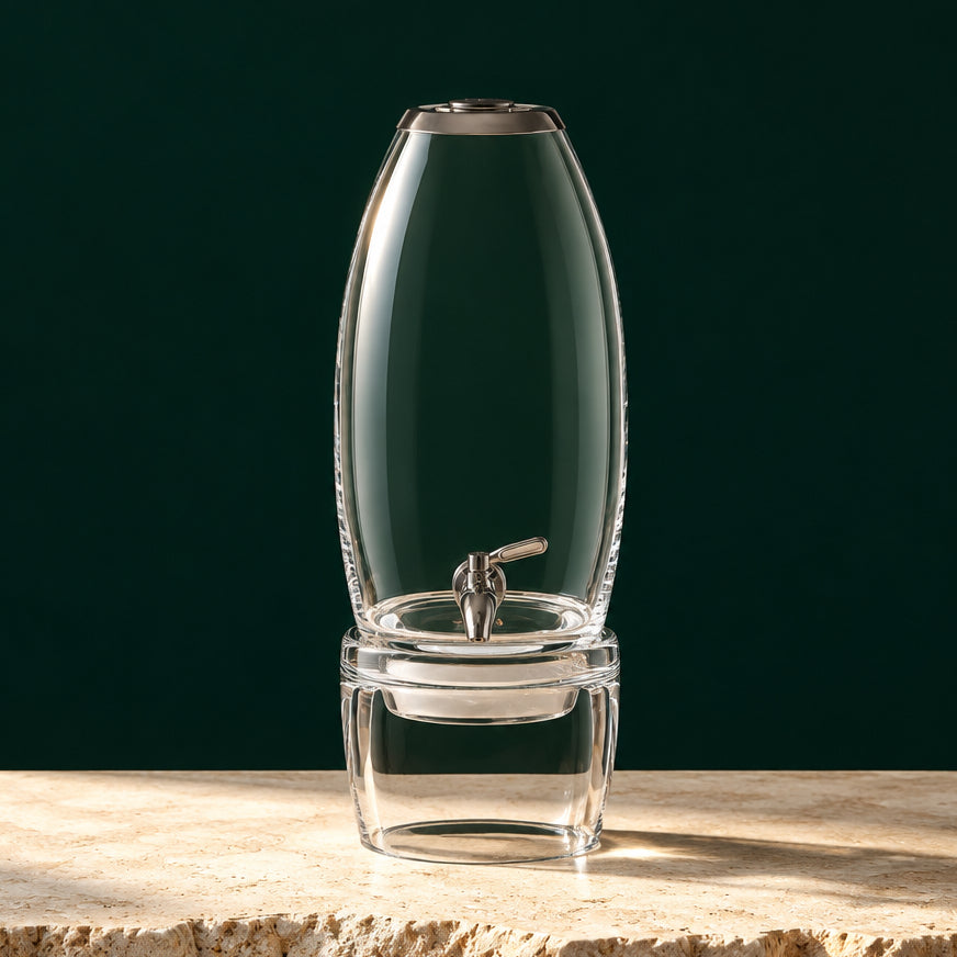 Wasserspender Grande 7 L von Vita Juwel aus Glas mit Edelstahlhahn