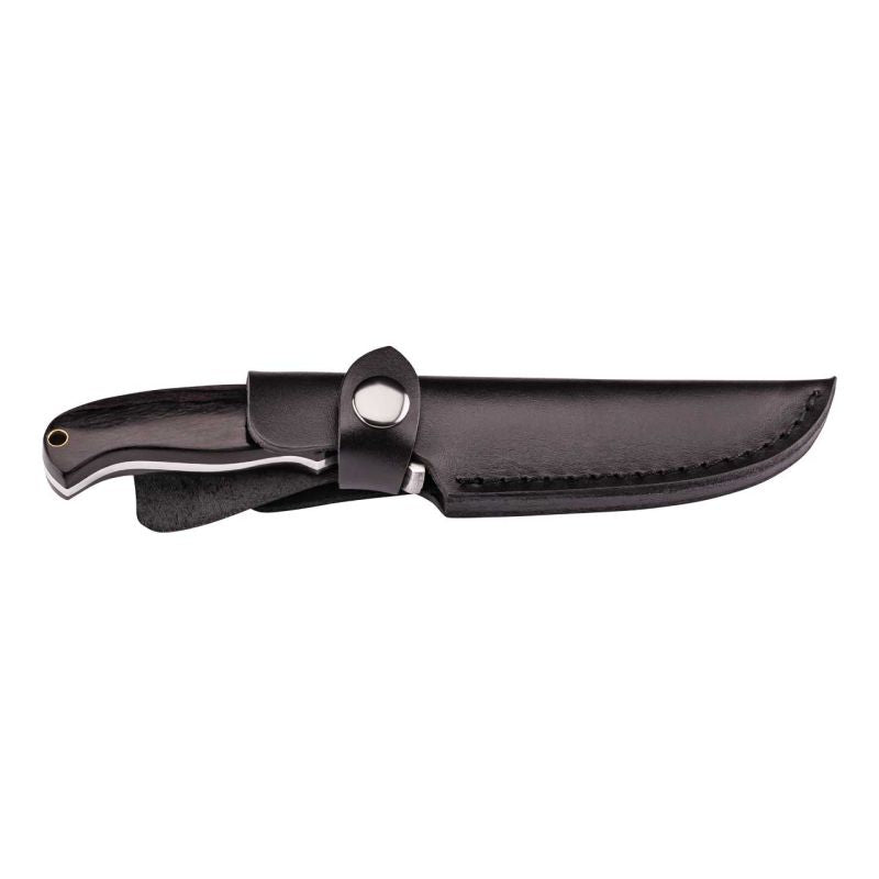 Schwarze Stecklederscheide des Herbertz Gürtelmessers