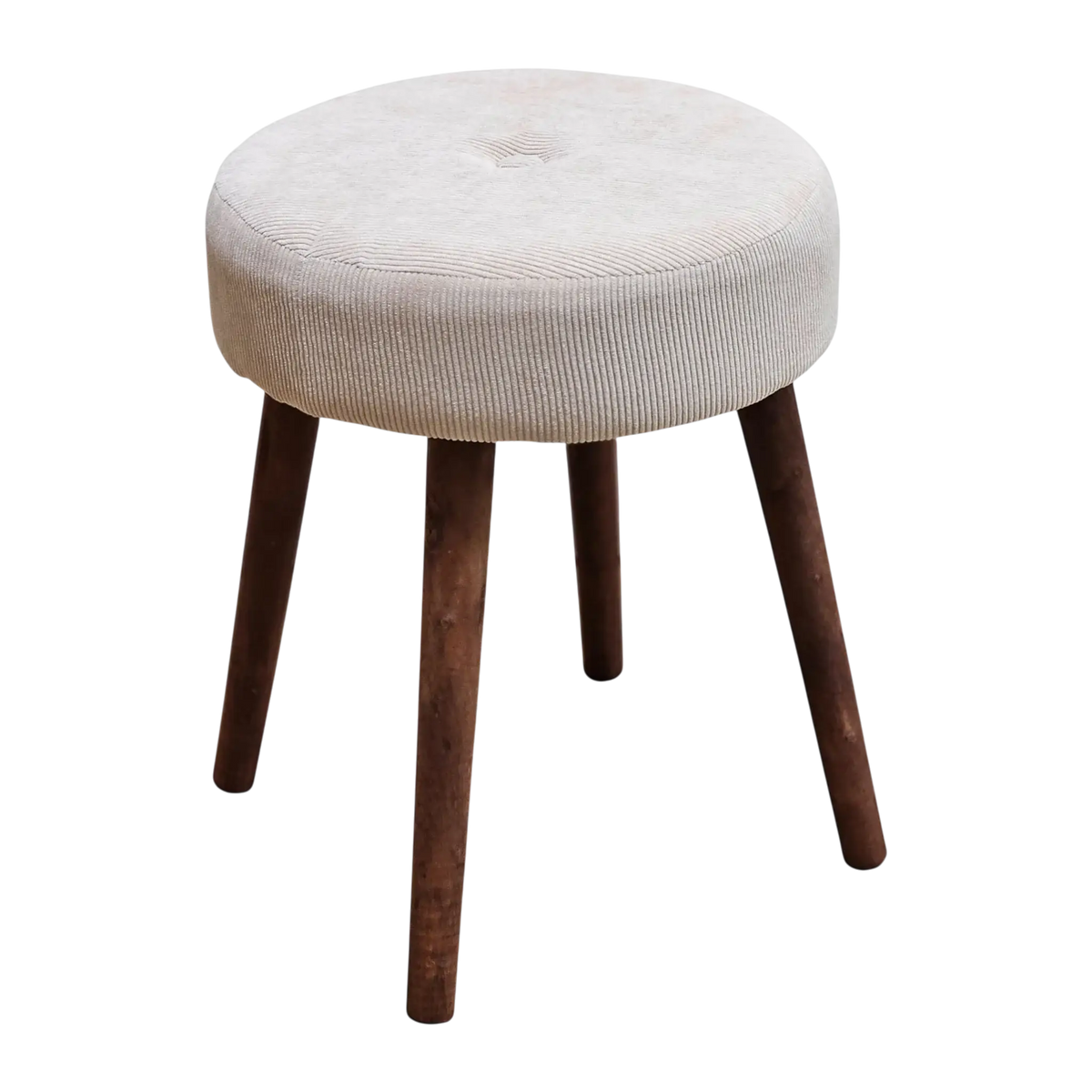 Polsterhocker in Cord-Optik von Miamonda, Detailansicht