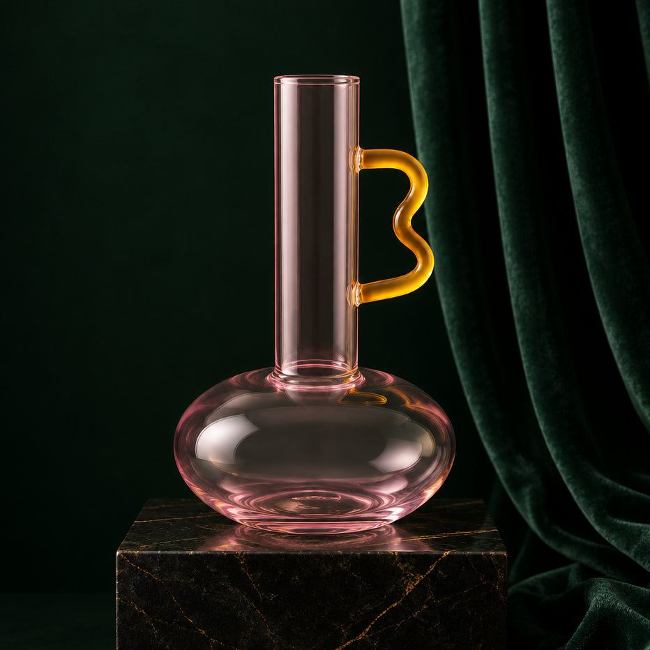 Vase RAINBOW von Tranquillo aus klarem Borosilikatglas