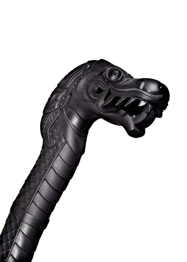 Geschnitzter Drachenkopf des Cold Steel Gehstocks im Detail