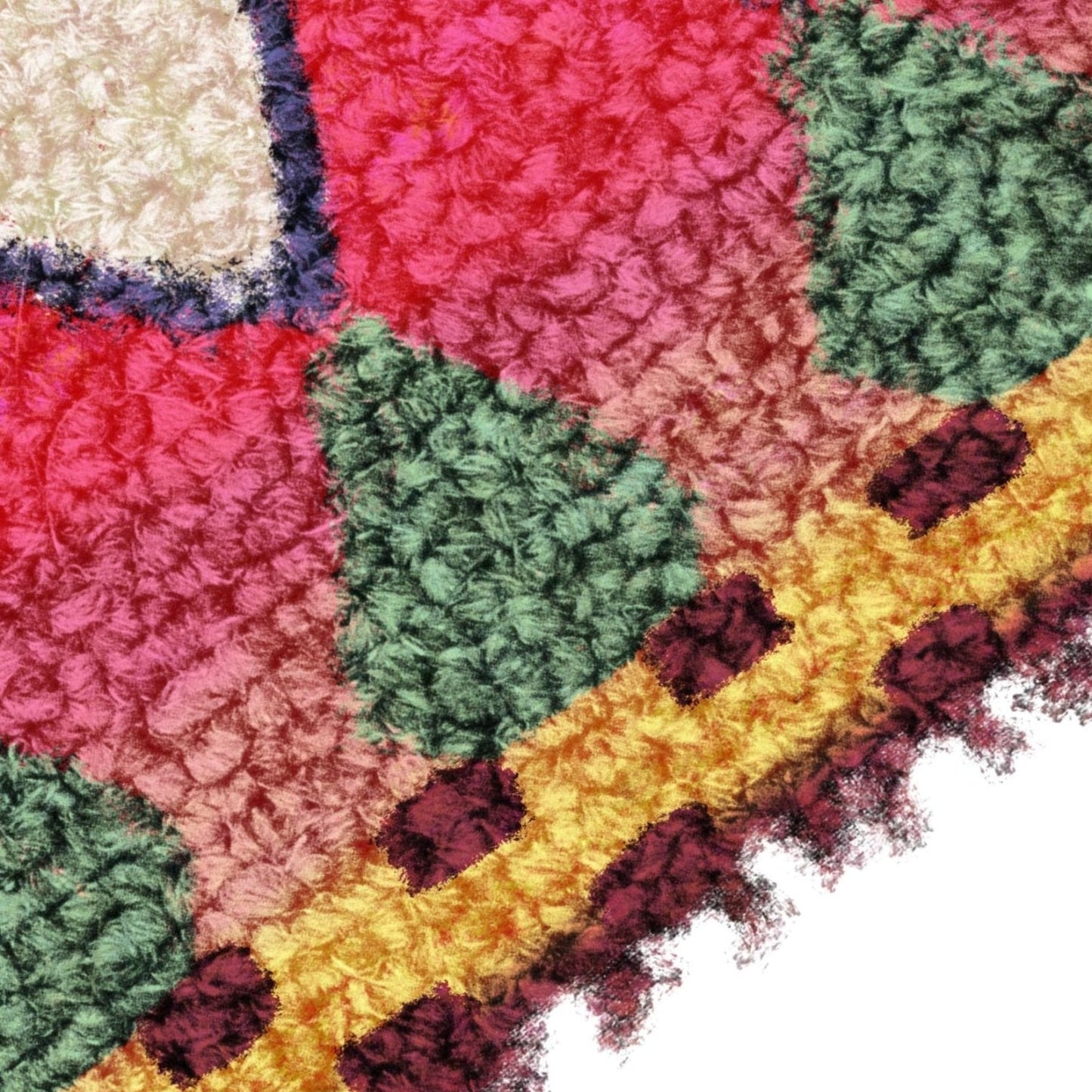 Berber Rosa No.1 Hochformat im Boho-Interieur dekoriert