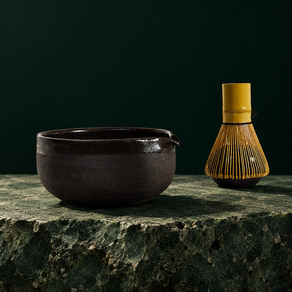 MATCHA Bundle Grau/Schwarz von Mura Mura Ceramics, Matcha-Set in der Produktansicht