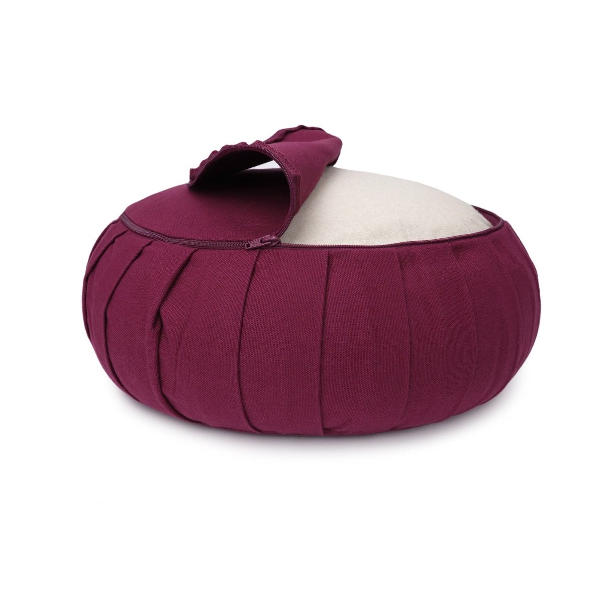 Meditationskissen Zafu BASIC mit ZIP | Yogakissen für aufrechtes Sitzen