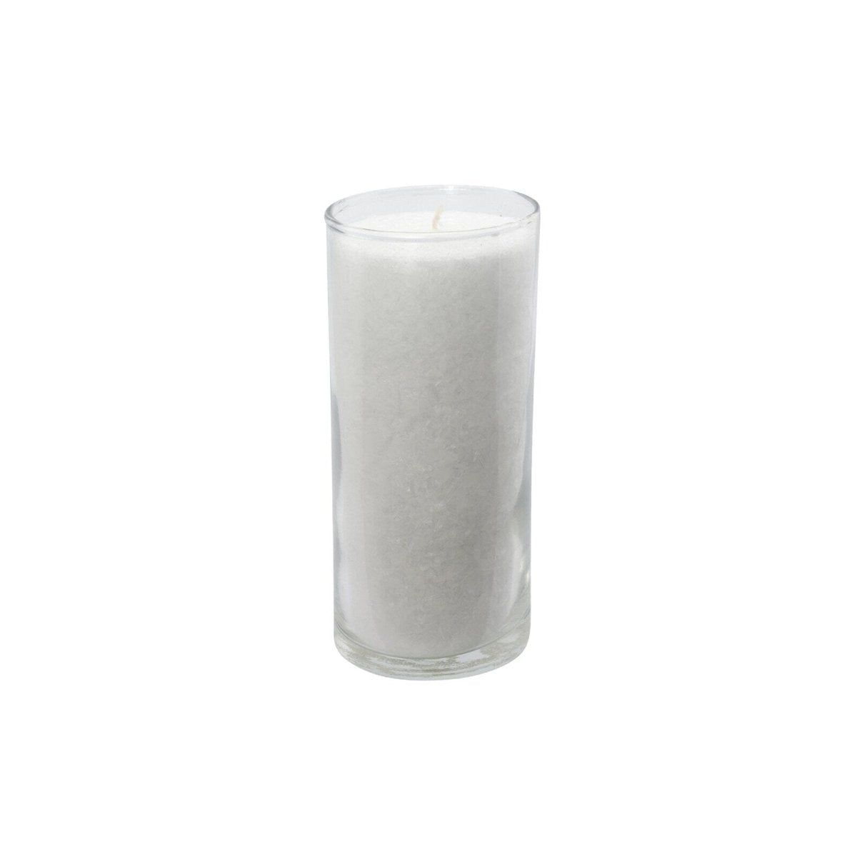 Weiße Palmwachs-Kerze mit ruhiger Flamme