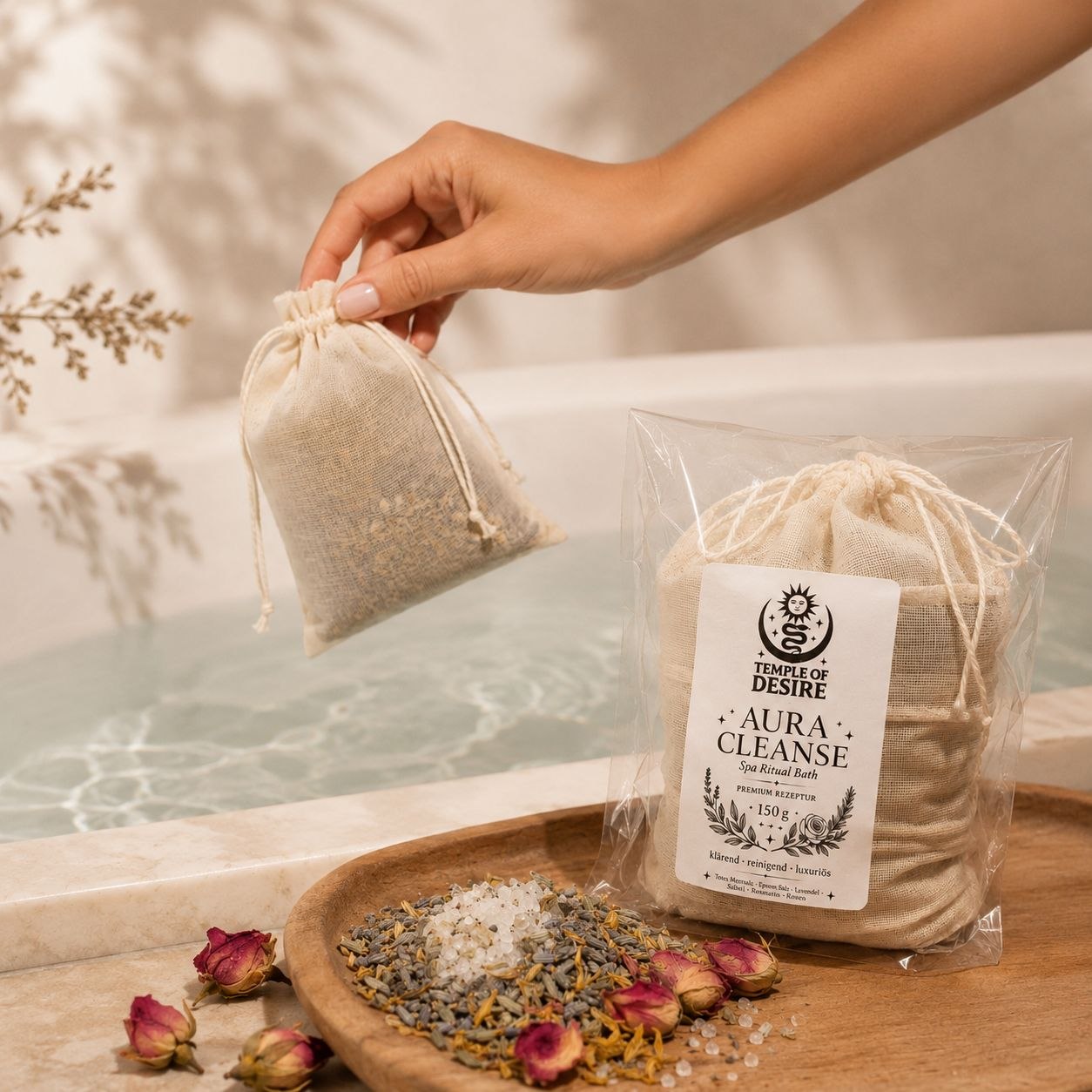 Aura Cleanse Ritualbad | Totes Meersalz & Kräuter