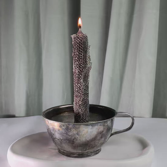 Ritualkerze | Echte Schlangenhaut | Transformation