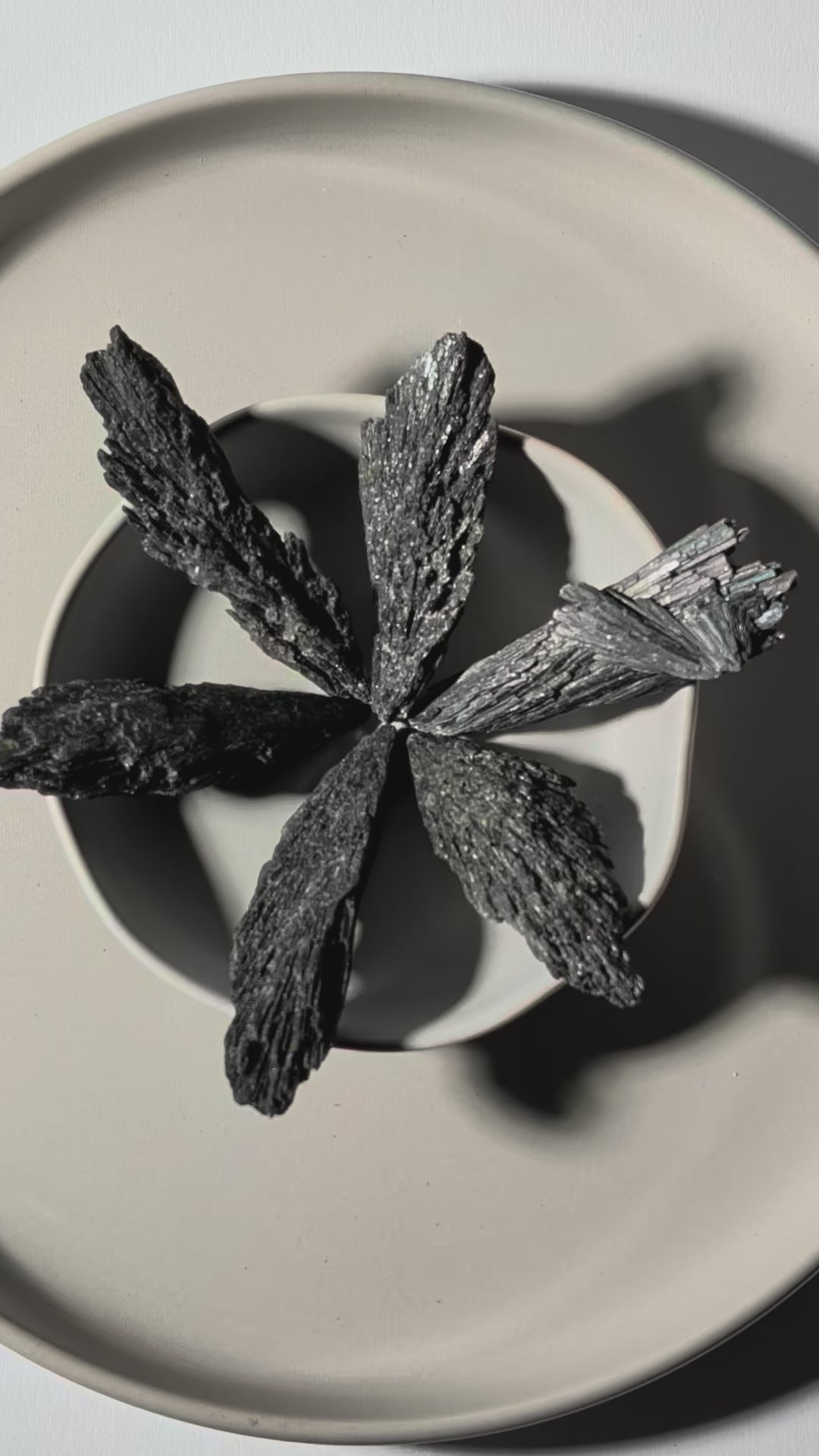 Schwarzer Kyanit Rohstein | Hexenbesen | Schutz & Erdung