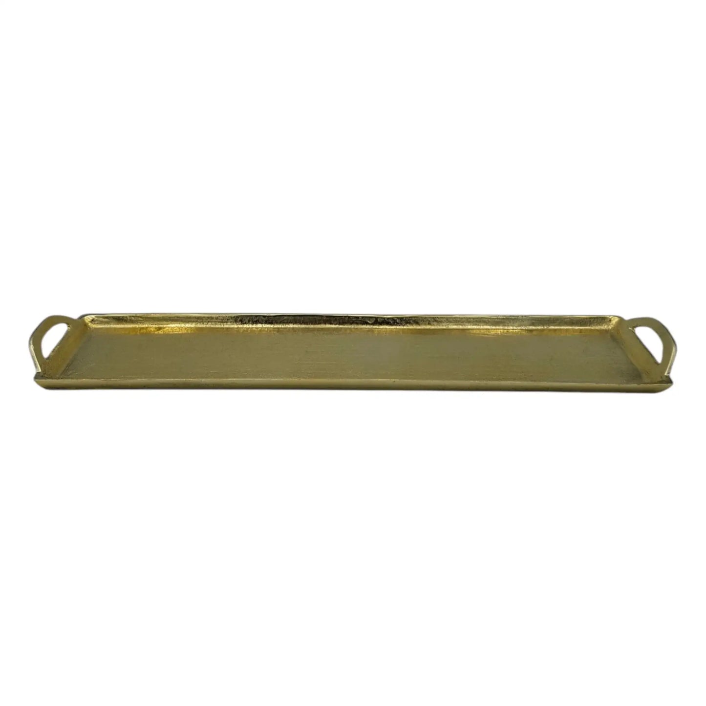 Dekotablett Gold XXL 60 cm aus Aluminium mit zwei Griffen