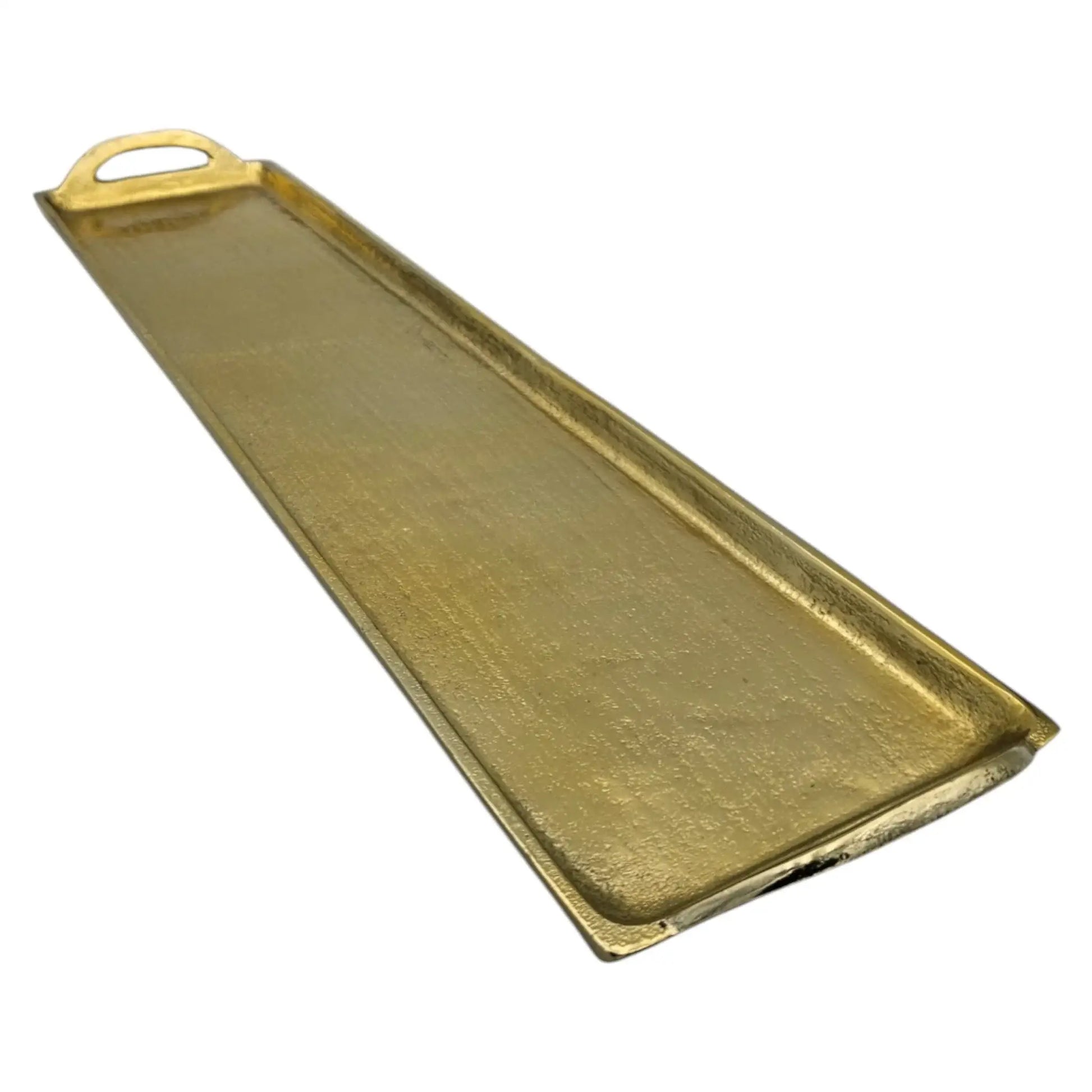 Dekotablett Gold XXL mit Kerzen dekoriert