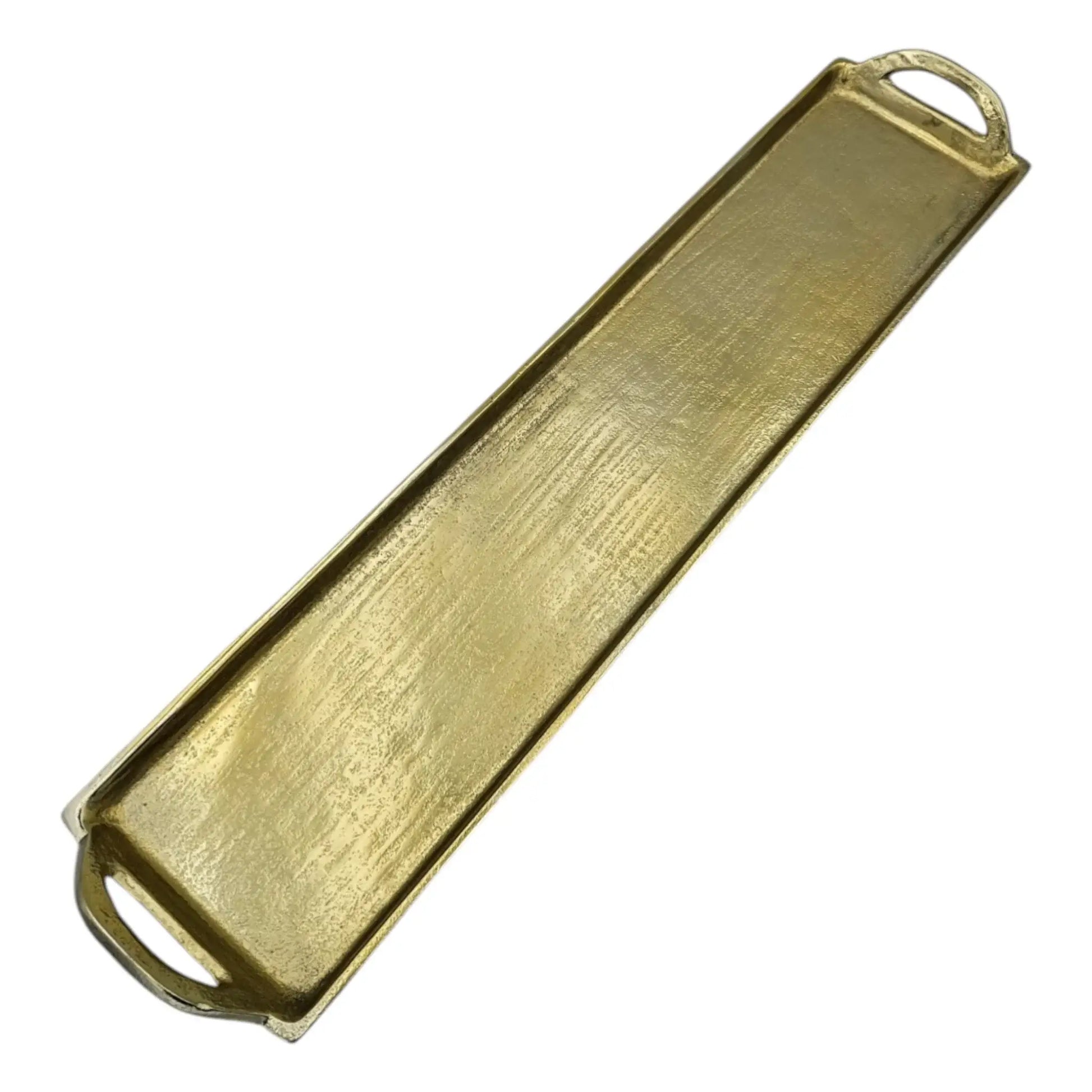 Dekotablett Gold XXL als Tischmitte auf dem Esstisch