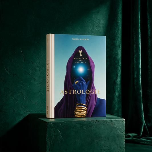 Astrologie. Bibliothek der Esoterik (German) – Produktansicht vor tiefem Smaragdgrün