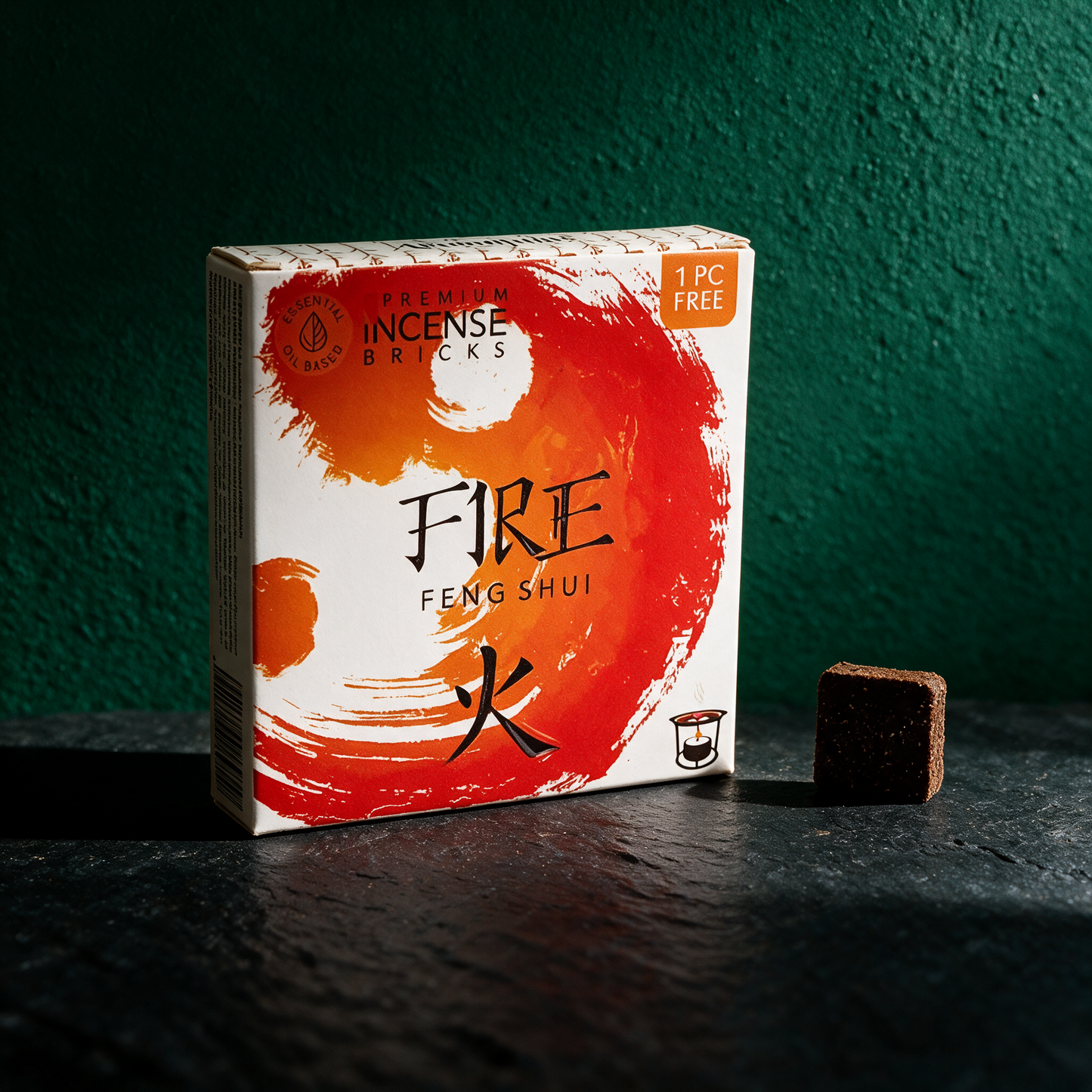 Aromafume Weihrauchblöcke | Natürliches Räucherwerk für Diffuser – reine Produktansicht in der smaragdgrünen Temple-of-Desire-Bildwelt