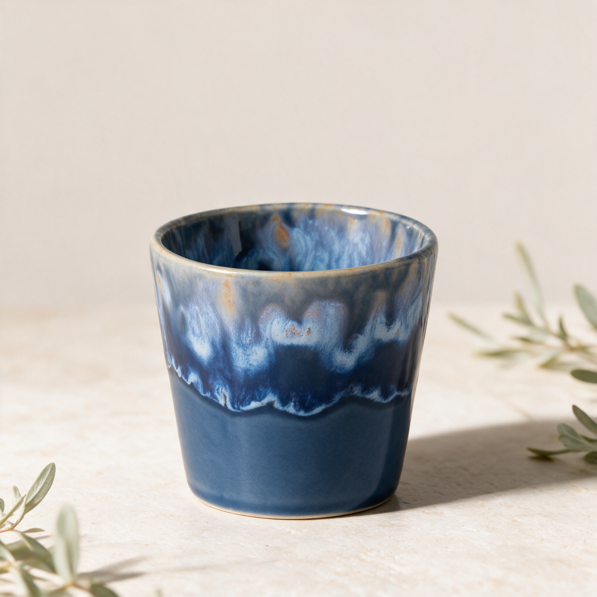 Costa Nova Café Lungo Cup 210 ml | Steinzeug-Tasse aus Portugal – variant blau, Variante Blau in der Temple-of-Desire-Bildwelt