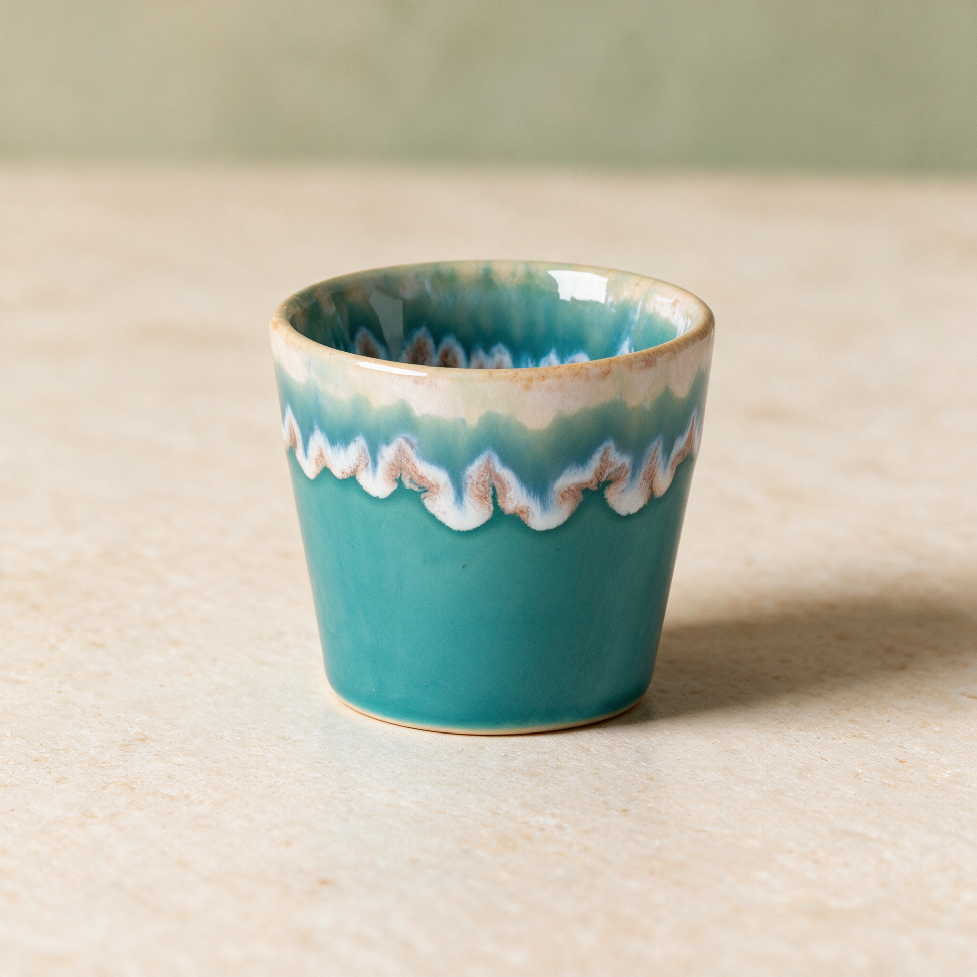 Costa Nova Espresso Cup Grespresso 90 ml | Steinzeug-Tasse – variant turkis, Variante Türkis in der Temple-of-Desire-Bildwelt