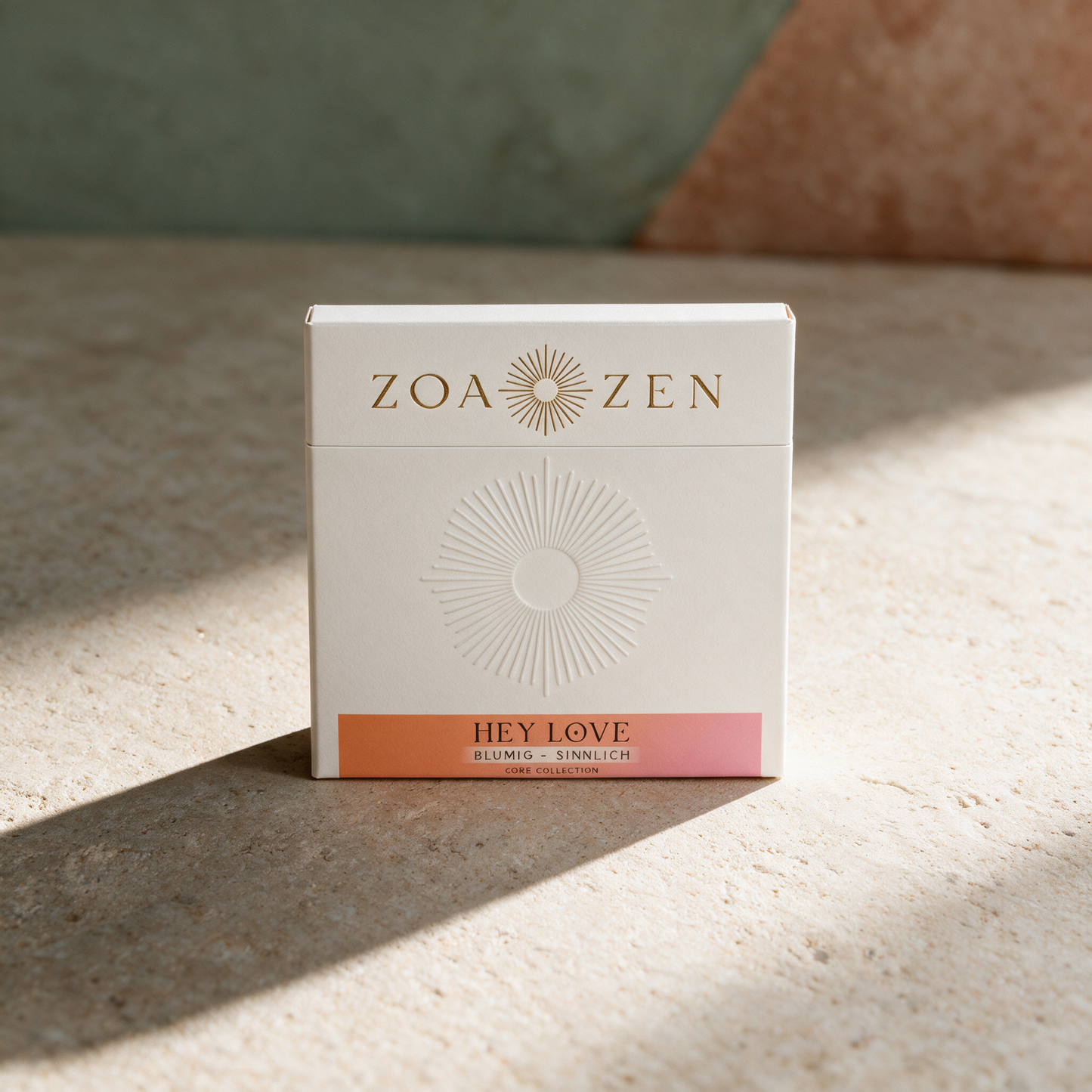 Hey Love Räucherpapier | Floraler Herzduft mit Rose & Geranie – reine Produktansicht in der Temple-of-Desire-Bildwelt