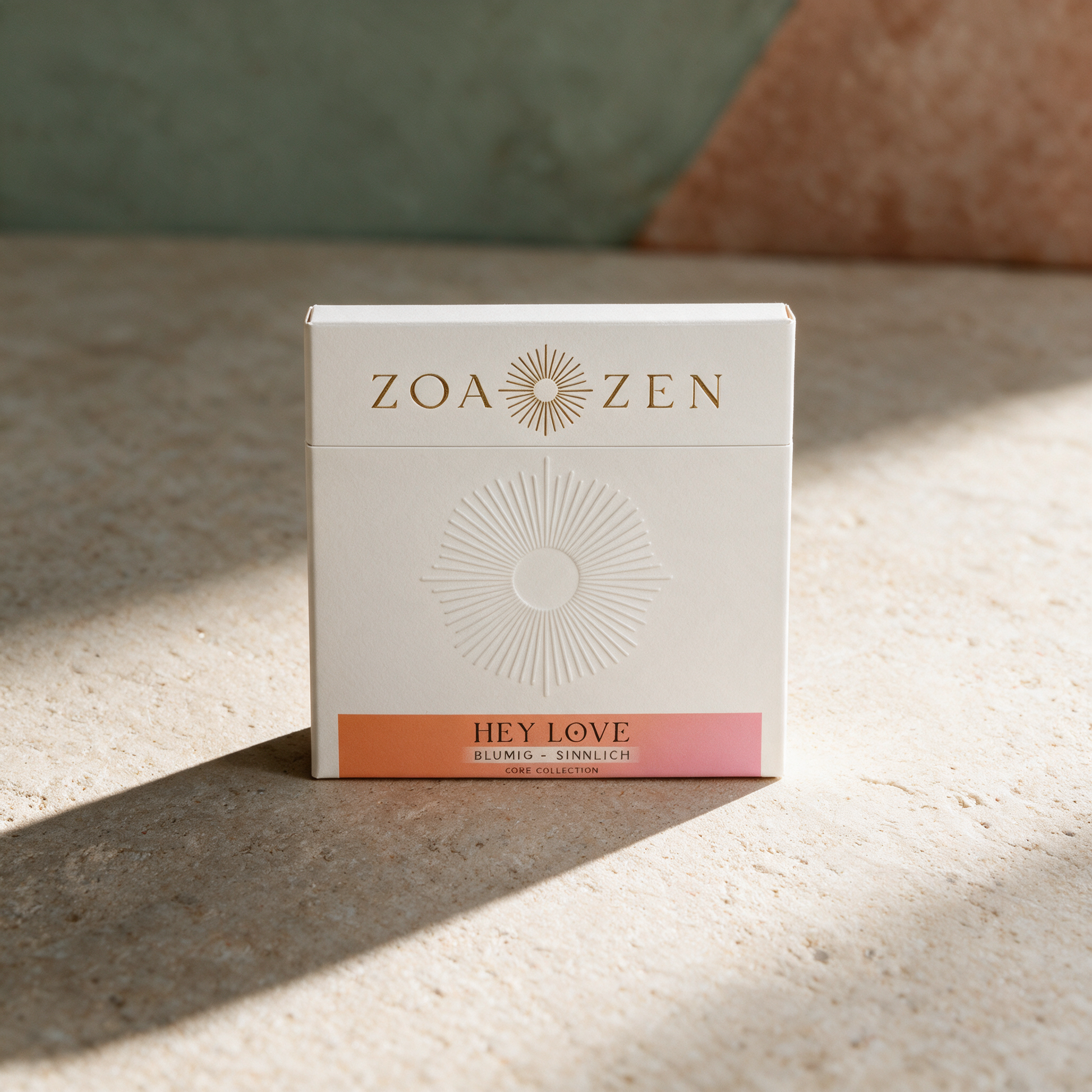 Hey Love Räucherpapier | Floraler Herzduft mit Rose & Geranie – reine Produktansicht in der Temple-of-Desire-Bildwelt