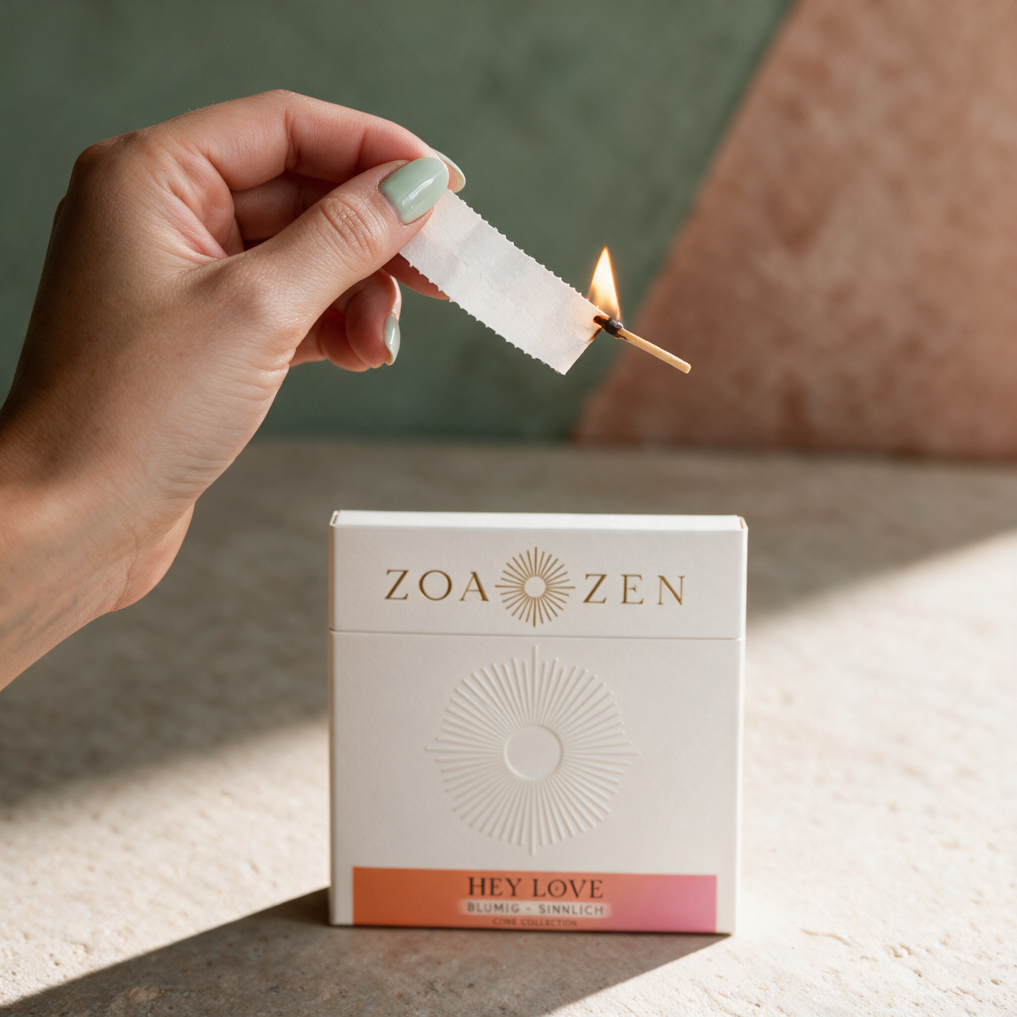 Hey Love Räucherpapier | Floraler Herzduft mit Rose & Geranie – step light in der Temple-of-Desire-Bildwelt