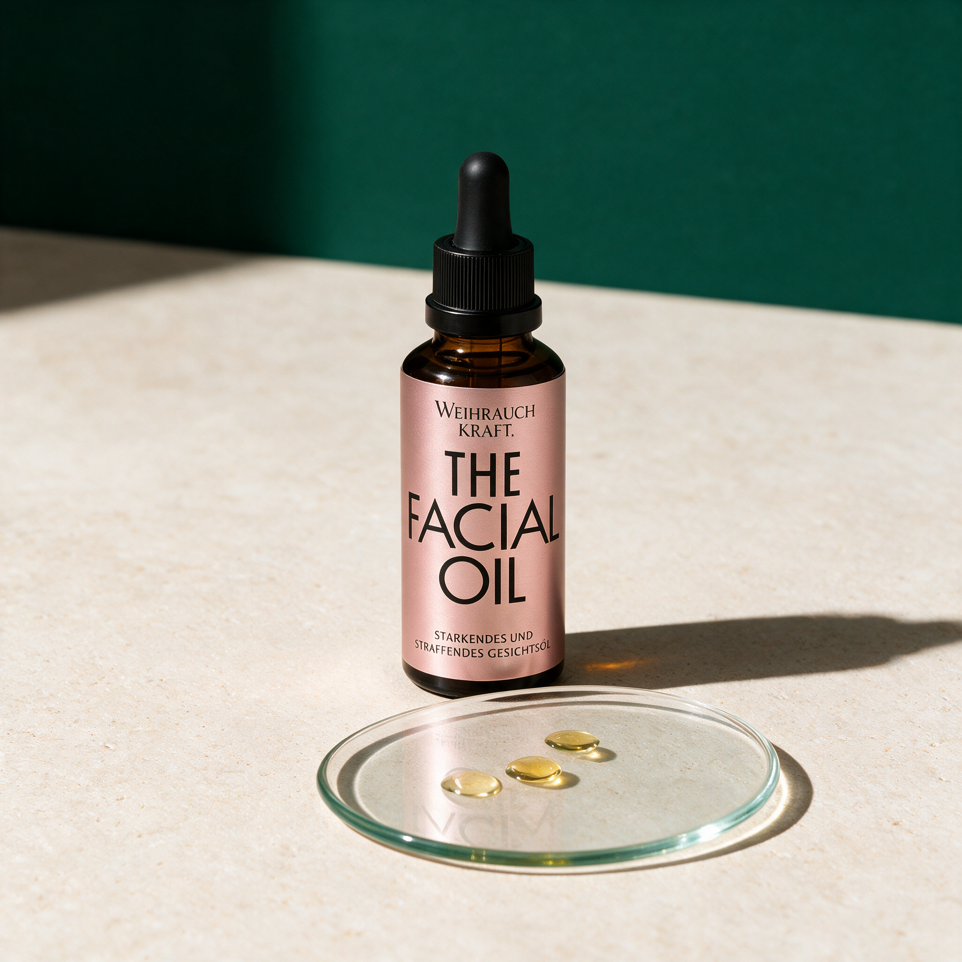 THE FACIAL OIL | Weihrauch-Gesichtsöl mit Argan- & Mandelöl – texture in der Temple-of-Desire-Bildwelt