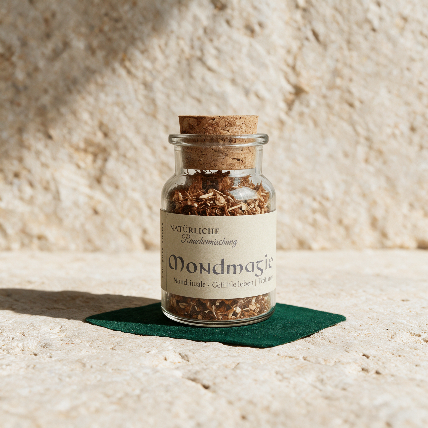 Mondmagie Räuchermischung – reine Produktansicht in der Temple-of-Desire-Bildwelt