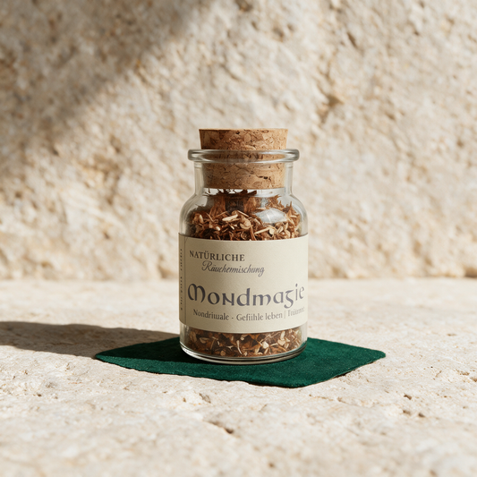 Mondmagie Räuchermischung – reine Produktansicht in der Temple-of-Desire-Bildwelt