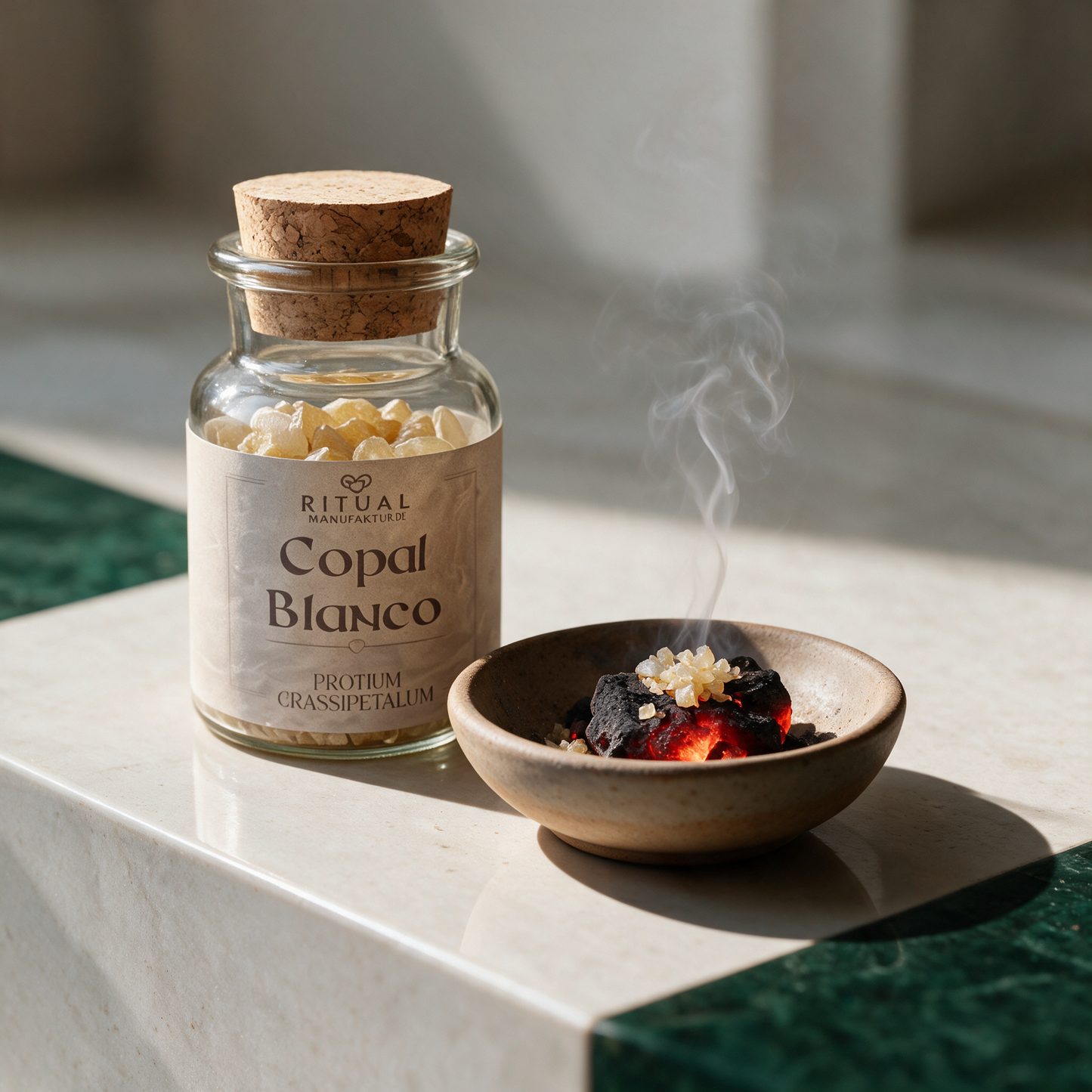Copal Blanco Protium crassipetalum – Anwendungsansicht in der Temple-of-Desire-Bildwelt