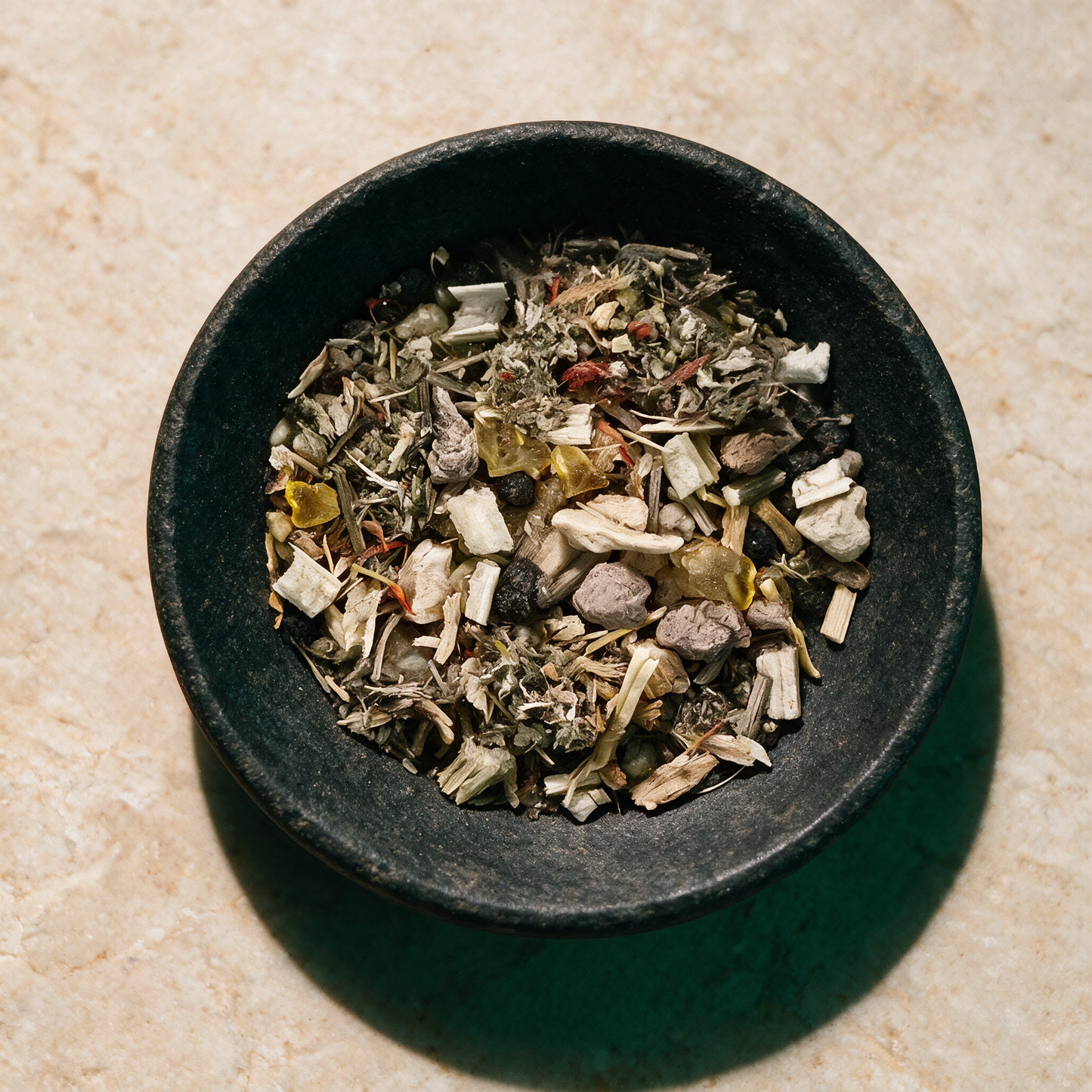 Ahnenrauch Räuchermischung – contents in der Temple-of-Desire-Bildwelt