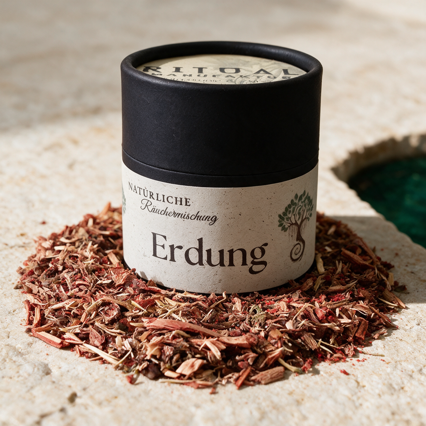 Erdung Räuchermischung – contents in der Temple-of-Desire-Bildwelt