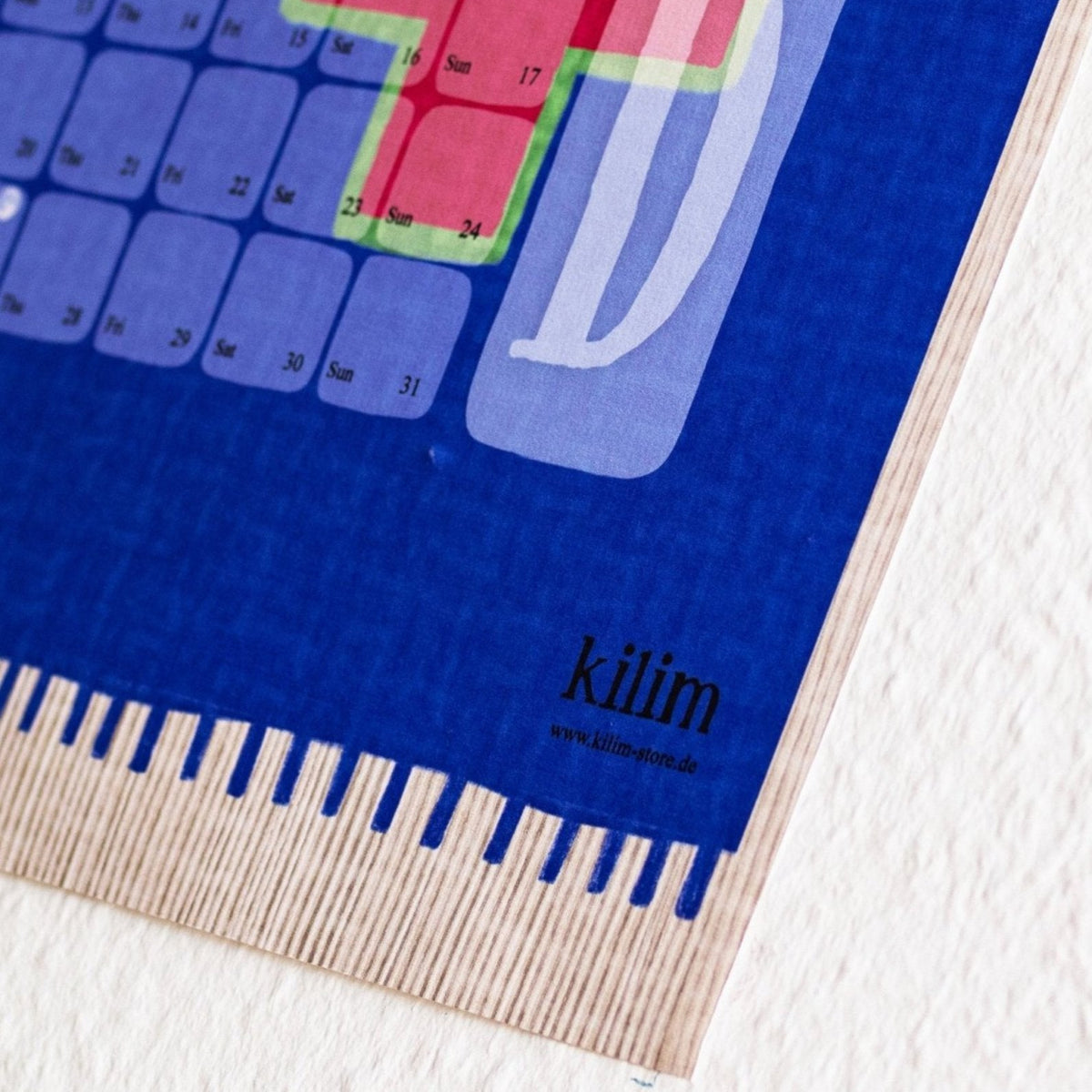Fine Art Wandkalender Mexiko blau pink von Kilim, zusätzliche Perspektive
