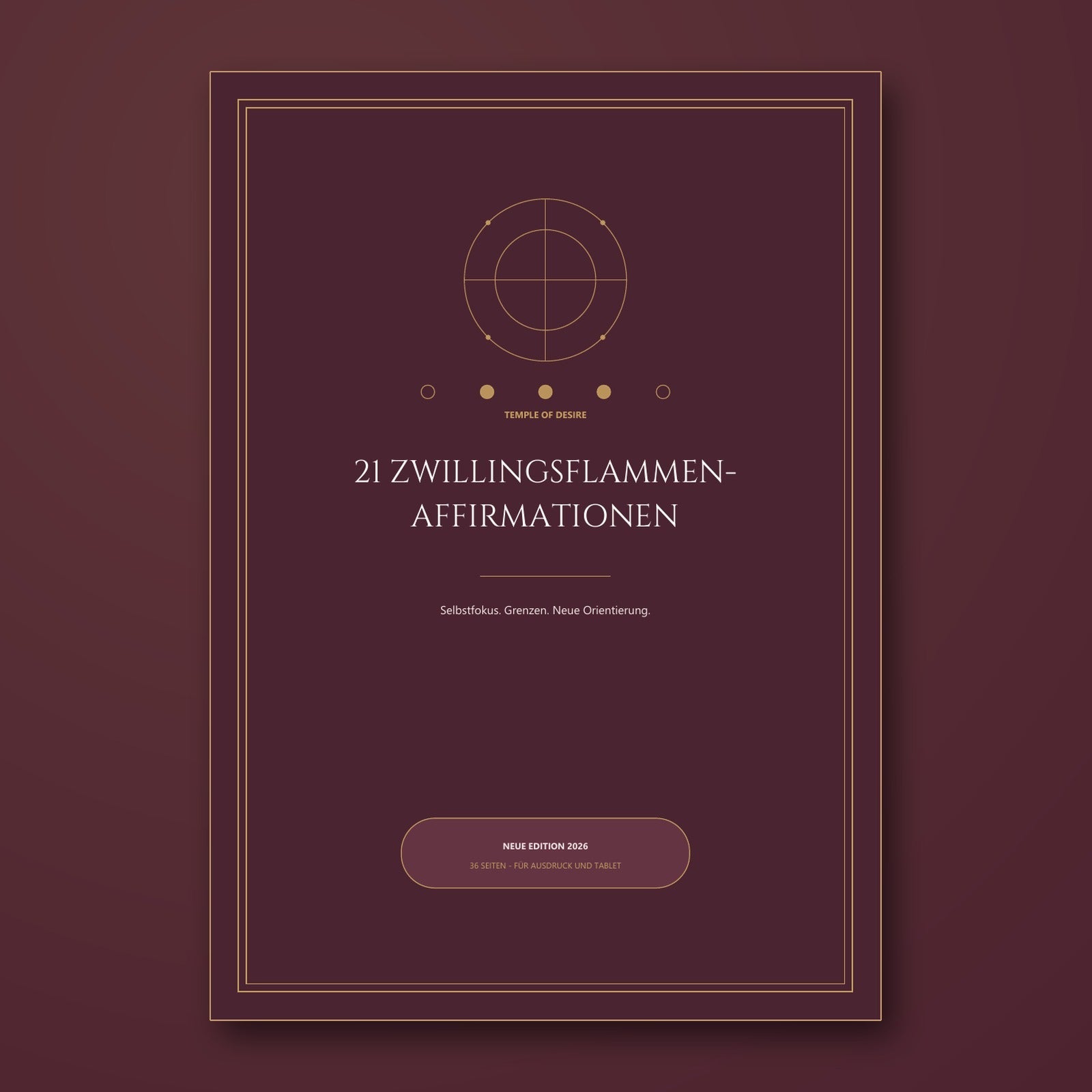 21 Zwillingsflammen-Affirmationen - Cover der neuen Edition 2026